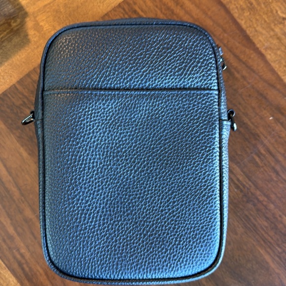 BRAND NEW BANDOLIER BLACK PEBBLED LEATHER CROSSBODY BAG - VERSATILE & ADORABLE! - Picture 6 of 10